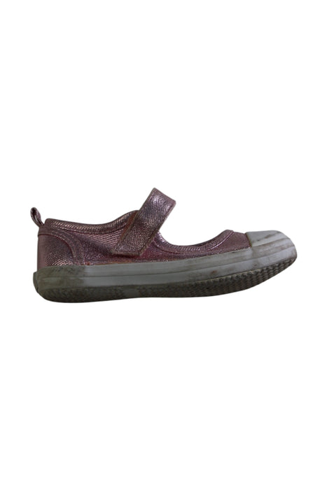 A Burgundy Flats from Seed in size 18-24M for girl. (Front View)