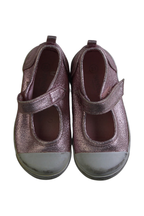 A Burgundy Flats from Seed in size 18-24M for girl. (Back View)