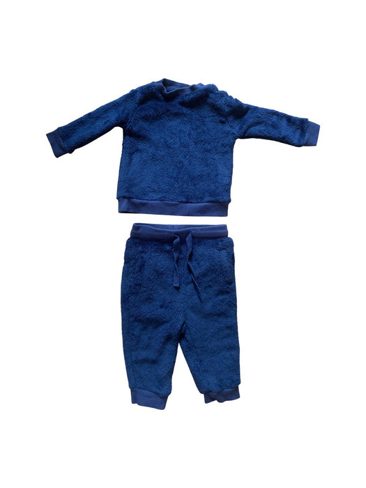 A Blue Pants Sets from Seed in size 6-12M for boy. (Front View)