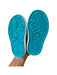 A Teal Slip Ons from Native Shoes in size 18-24M for neutral. (Back View)