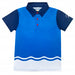 A Blue Short Sleeve Polos from The Harbour School in size 3T for neutral. (Front View)