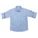 A Blue Long Sleeve Shirts from The Harbour School in size 3T for boy. (Front View)
