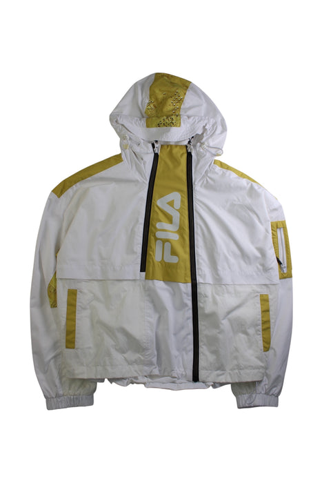 A White Lightweight Jackets from Fila in size 13Y for neutral. (Front View)