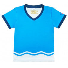 A Blue Active Tops from The Harbour School in size 3T for neutral. (Front View)