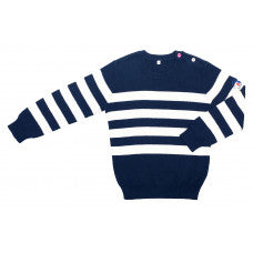 A Navy Knit Sweaters from The Harbour School in size 3T for neutral. (Front View)