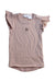 A Beige Short Sleeve Tops from Jamie Kay in size 2T for girl. (Front View)