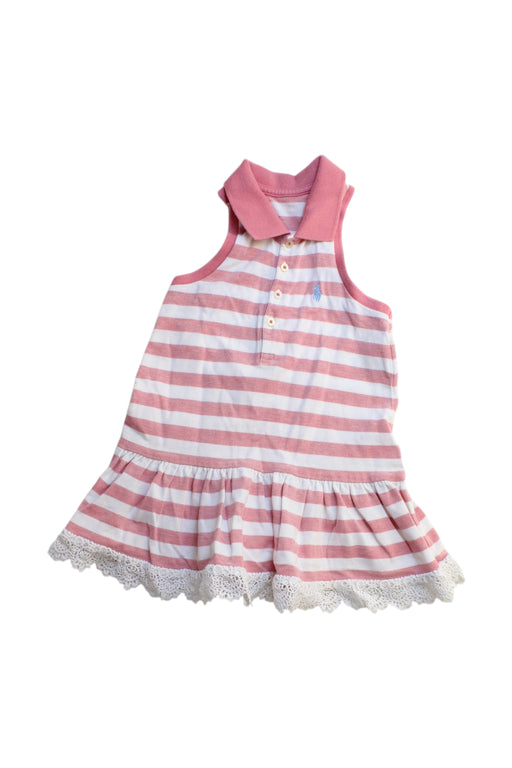 A Pink Sleeveless Dresses from Ralph Lauren in size 3T for girl. (Front View)