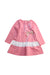 A Pink Long Sleeve Dresses from Momonittu in size 2T for girl. (Front View)