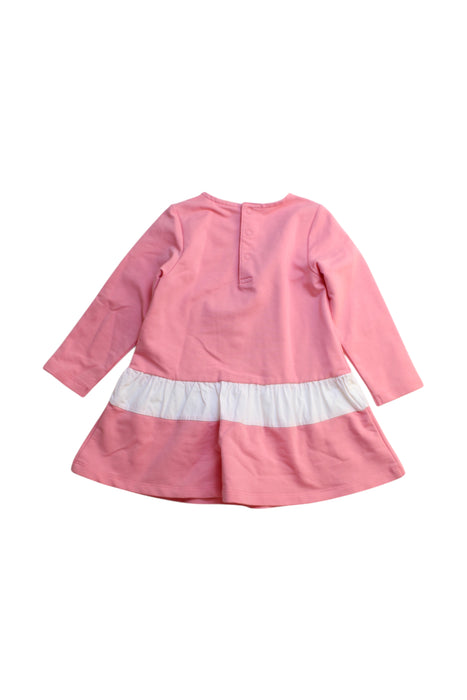 A Pink Long Sleeve Dresses from Momonittu in size 2T for girl. (Back View)