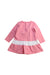 A Pink Long Sleeve Dresses from Momonittu in size 2T for girl. (Back View)