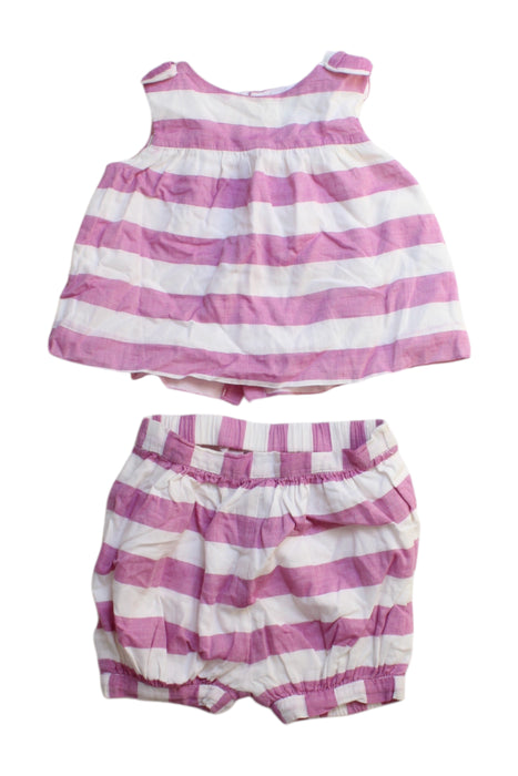 A Pink Shorts Sets from Jacadi in size 3-6M for girl. (Front View)