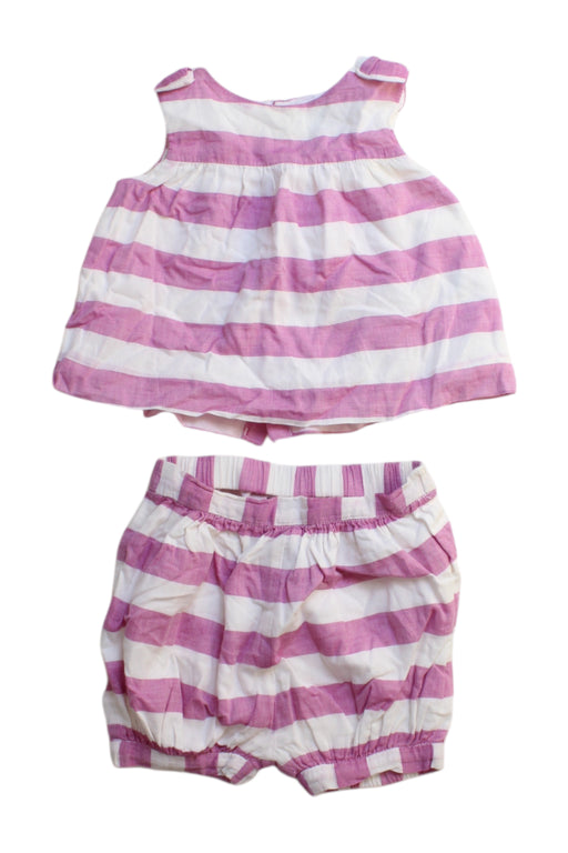 A Pink Shorts Sets from Jacadi in size 3-6M for girl. (Front View)