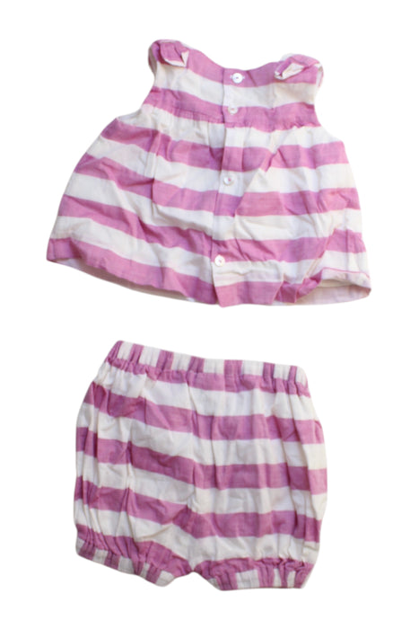 A Pink Shorts Sets from Jacadi in size 3-6M for girl. (Back View)