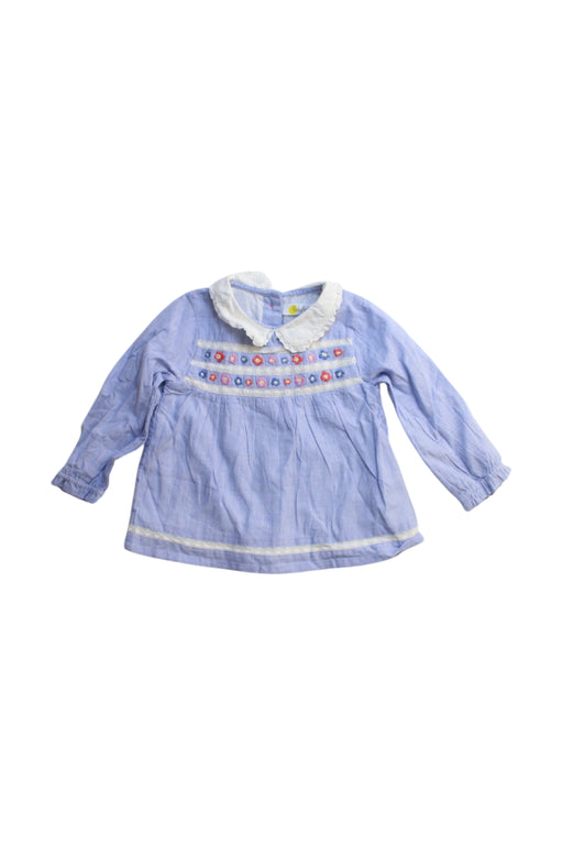 A Blue Long Sleeve Tops from Boden in size 3-6M for girl. (Front View)