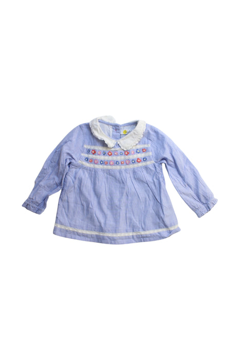 A Blue Long Sleeve Tops from Boden in size 3-6M for girl. (Front View)