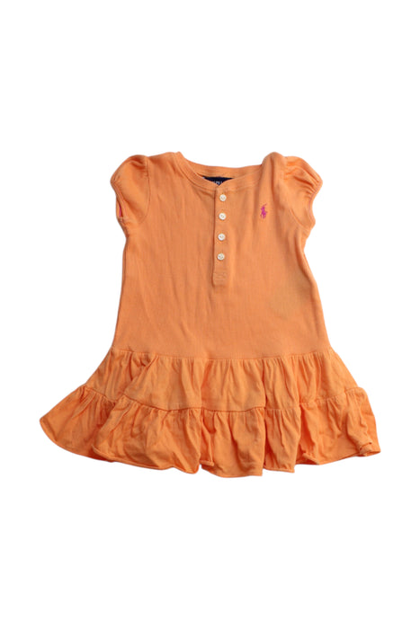 A Orange Short Sleeve Dresses from Ralph Lauren in size 6-12M for girl. (Front View)