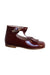 A Burgundy Flats from Jacadi in size 3T for girl. (Front View)