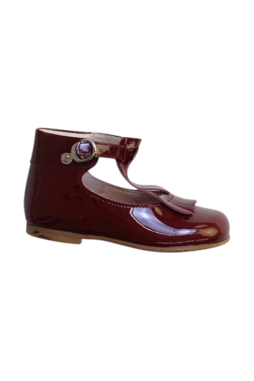 A Burgundy Flats from Jacadi in size 3T for girl. (Front View)