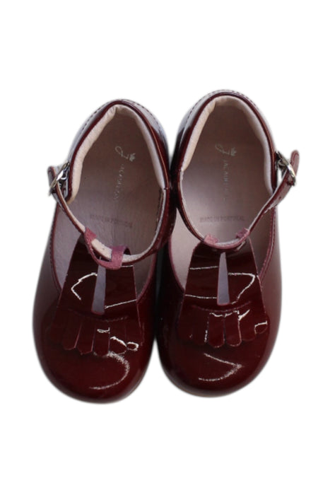A Burgundy Flats from Jacadi in size 3T for girl. (Back View)