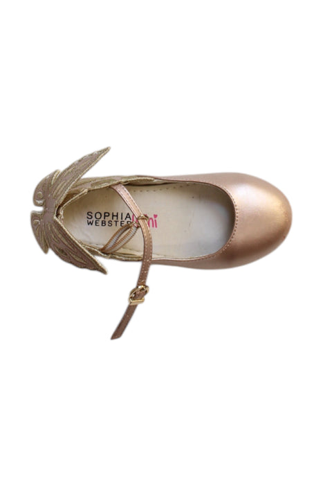 A Gold Flats from Mini Melissa in size 3T for girl. (Front View)