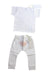 A White Pants Sets from Moon Paris in size 3-6M for girl. (Back View)