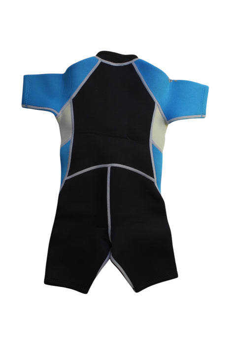 A Blue Wetsuits from Minnex in size 4T for boy. (Back View)