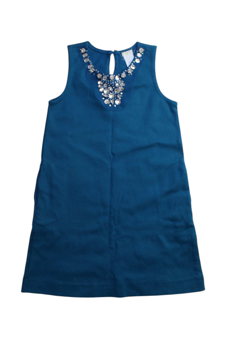 A Blue Sleeveless Dresses from Crewcuts in size 7Y for girl. (Front View)