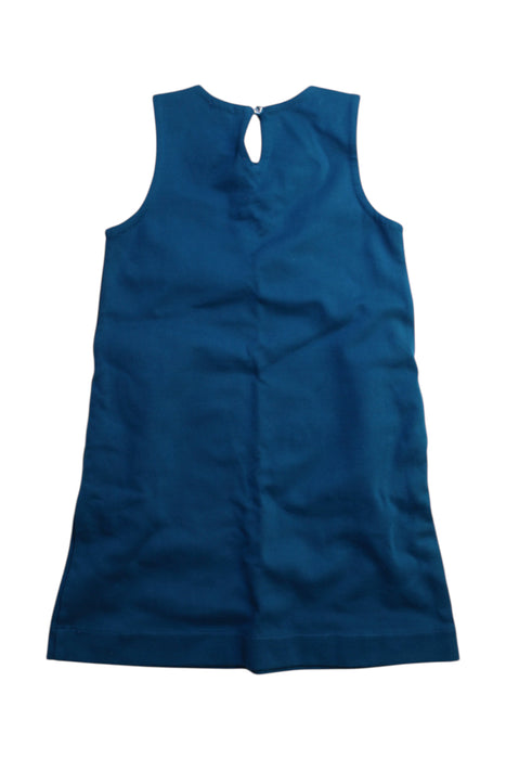 A Blue Sleeveless Dresses from Crewcuts in size 7Y for girl. (Back View)
