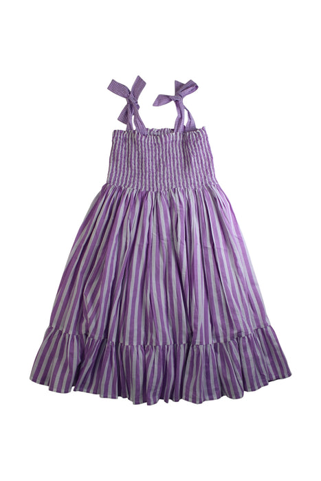 A Purple Sleeveless Dresses from Kidsagogo in size 7Y for girl. (Back View)