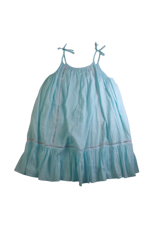 A Blue Sleeveless Dresses from Kidsagogo in size 6T for girl. (Front View)