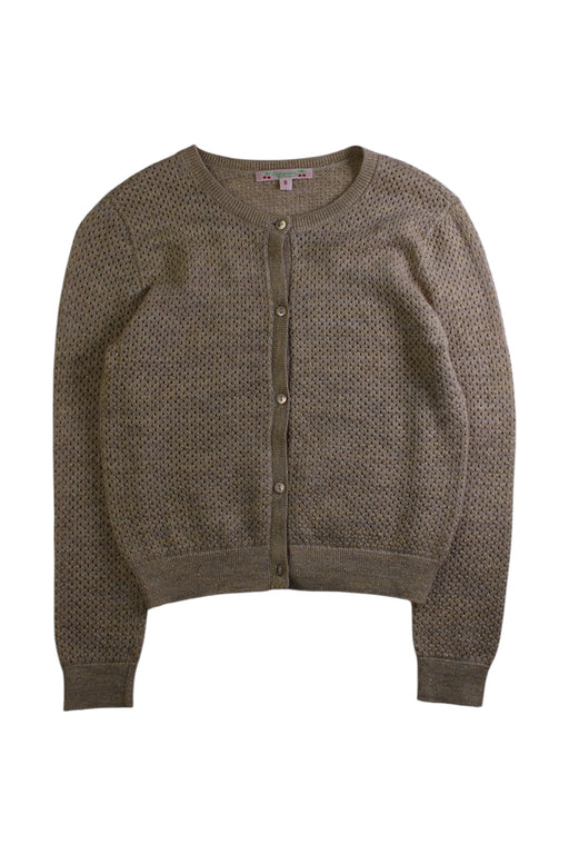 A Brown Cardigans from Bonpoint in size 8Y for girl. (Front View)