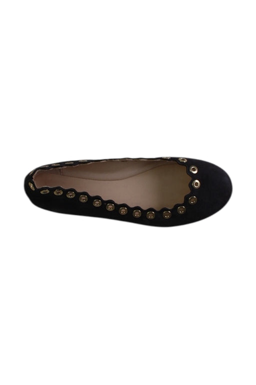 A Black Flats from Chloe in size 9Y for girl. (Front View)
