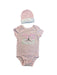 A Pink Short Sleeve Bodysuits from Nike in size 0-3M for girl. (Front View)