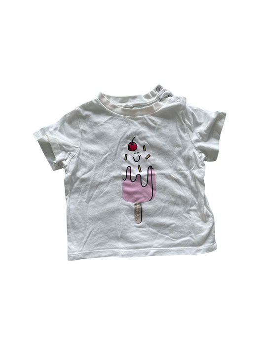 A White Short Sleeve T Shirts from Stella McCartney in size 6-12M for girl. (Front View)