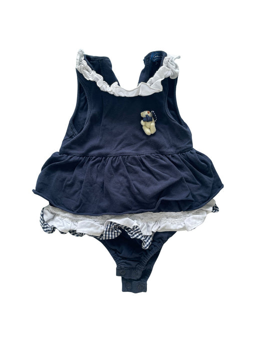 A Navy Sleeveless Bodysuits from Nicholas & Bears in size 6-12M for girl. (Front View)