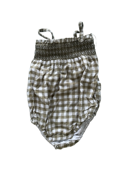 A White Sleeveless Rompers from Seed in size 6-12M for girl. (Front View)