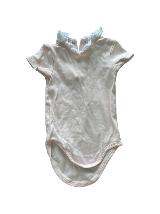 A Pink Short Sleeve Bodysuits from Carrément Beau in size 6-12M for girl. (Front View)