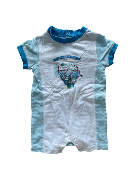 A White Short Sleeve Rompers from La Compagnie des Petits in size 3-6M for boy. (Front View)
