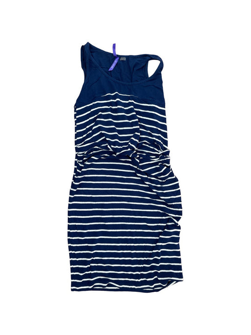 A Navy Sleeveless Dresses from Seraphine in size S for maternity. (Front View)