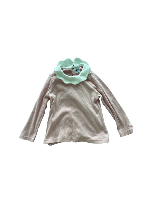 A Mint Long Sleeve T Shirts from Petit Bateau in size 18-24M for girl. (Front View)
