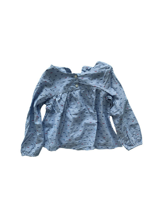 A Blue Long Sleeve Shirts from Jacadi in size 18-24M for girl. (Front View)