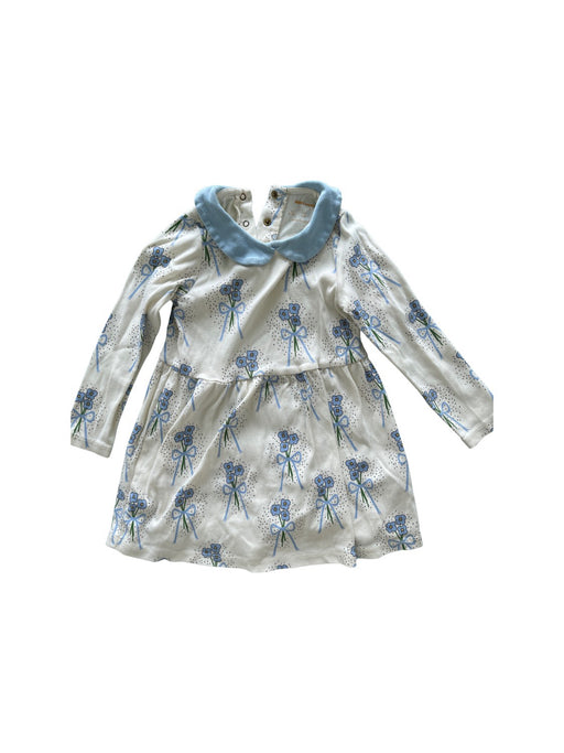 A Blue Long Sleeve Dresses from Mini Rodini in size 2T for girl. (Front View)