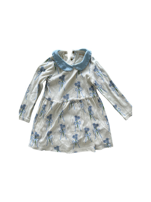 A Blue Long Sleeve Dresses from Mini Rodini in size 2T for girl. (Front View)