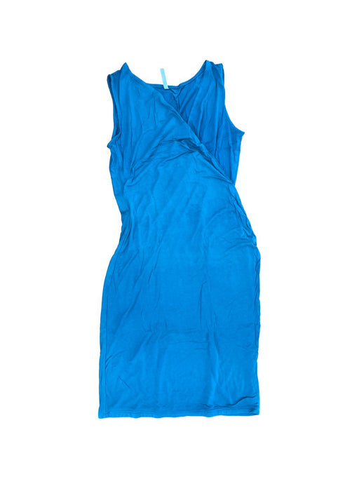 A Blue Sleeveless Dresses from LoveIt in size M for maternity. (Front View)