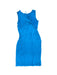A Blue Sleeveless Dresses from LoveIt in size M for maternity. (Front View)