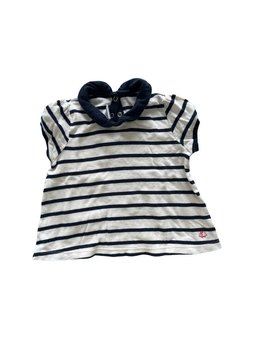 A White Short Sleeve Shirts from Petit Bateau in size 12-18M for neutral. (Front View)