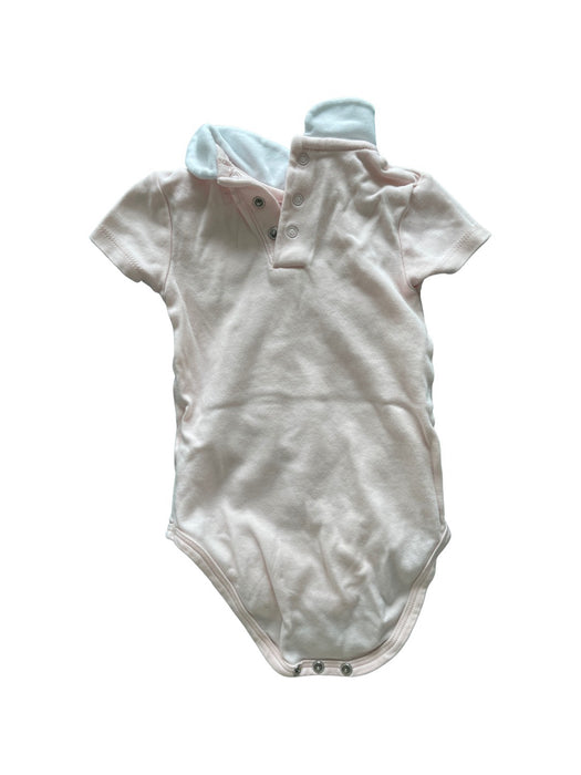 A Pink Short Sleeve Bodysuits from Carrément Beau in size 6-12M for girl. (Back View)