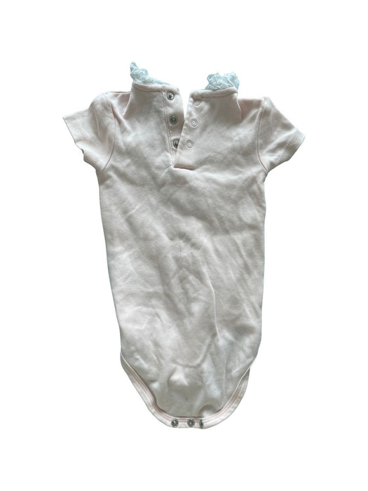 A Pink Short Sleeve Bodysuits from Carrément Beau in size 6-12M for girl. (Back View)