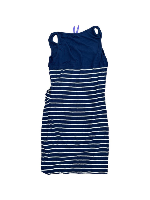 A Navy Sleeveless Dresses from Seraphine in size S for maternity. (Back View)