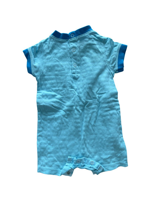 A White Short Sleeve Rompers from La Compagnie des Petits in size 3-6M for boy. (Back View)
